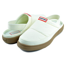 HUNTER WOMENS IN/OUT HEEL STRAP SLIPPER SHADED WHITE WFF3101WWU-WGU画像