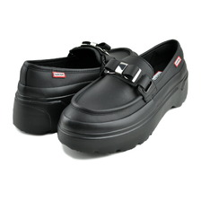 HUNTER W REF EXPLORER FLAT FORM METAL BOW LOAFER BLACK WFF3104LEA-BLK画像