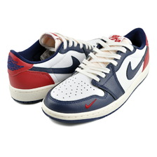 NIKE AIR JORDAN 1 RETRO LOW OG summit wht/gym red HQ2993-100画像