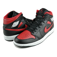 NIKE AIR JORDAN 1 MID blk/varsity red-summit wht DQ8426-067画像