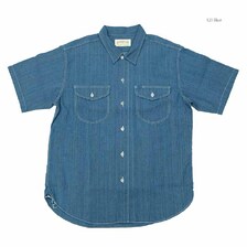 SUGAR CANE FICTION ROMANCE 5oz. RANDOM CHAMBRAY S/S WORK SHIRT SC39512画像
