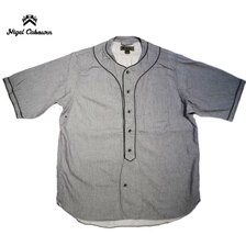 Nigel Cabourn SHORT SLEEVE BASEBALL SHIRTS TYPE2 grey画像
