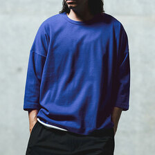 GLIMCLAP Cordlane fraise fabric boxy silhouette 3-4 sleeve cut and sewn 18-034-GLS-CF画像