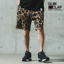 GLIMCLAP Illusionism leopard pattern knit shorts 18-046-GLS-CF画像