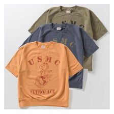 TOYS McCOY SHORT SLEEVE SWEAT SHIRT SNOOPY "U S M C" TMC2517画像