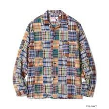 SUGAR CANE Lot No. SC29514 / INDIA MADRAS CHECK PATCHWORK OPEN SHIRT画像