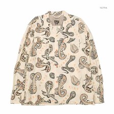 STAR OF HOLLYWOOD &times; VINCE RAY HIGH DENSITY RAYON L/S OPEN SHIRT - KING COBRA - SH29487画像