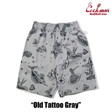 COOKMAN Chef Pants Short Old Tattoo Gray 231-51905画像