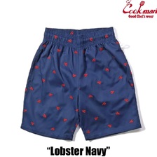 COOKMAN Chef Pants Short Embroidery Lobster Navy 231-51919画像