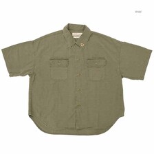 REMI RELIEF WIDE MILITARY S/S SHIRT - 小花スタッズ - RN28369222画像