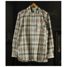 Workers Square Collar Shirt Madras画像