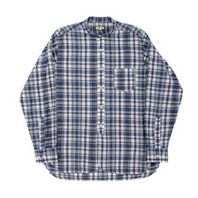 Workers Band Collar Shirt Madras画像
