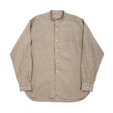 Workers Band Collar Shirt Linen画像