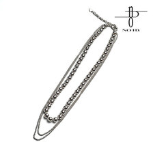 NO ID. 3連ボールチェーンネックレス 856170-236A画像