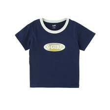 X-girl GRADATION GLITTER OVAL LOGO S/S BABY TEE 105252011012画像
