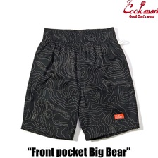 COOKMAN Chef Pants Short Front Pocket Big Bear Black 231-51924画像