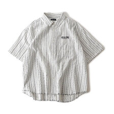 Subciety Jacquard stripe wide shirt 105-22871画像