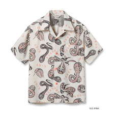 STAR OF HOLLYWOOD Lot No. SH39488 / HIGH DENSITY RAYON OPEN SHIRT &ldquo;KING COBRA&rdquo; by VINCE RAY画像