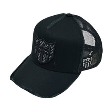YOSHINORI KOTAKE 444 LOGO LAME MESH CAP BLACK画像