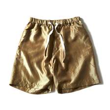 POST OVERALLS #3319S-MTK E-Z Chinois De Luxe Shorts : metallic taffeta khaki画像