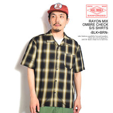 BIG MIKE RAYON MIX OMBRE CHECK S/S SHIRTS 102525530画像