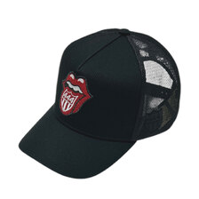 YOSHINORI KOTAKE DESIGN &times; BARNEYS NEWYORK &times; The Rolling Stones BLACK LINE LIPS AND TONGUE MESH CAP画像