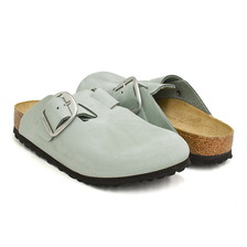 BIRKENSTOCK BOSTON BIG BUCKLE (NARROW) PURE SAGE / NUBUCK LEATHER 1029303画像