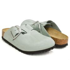 BIRKENSTOCK BOSTON BIG BUCKLE (REGULAR) PURE SAGE / NUBUCK LEATHER 1029279画像