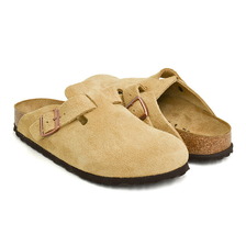 BIRKENSTOCK BOSTON (NARROW) LATTE CREAM / SUEDE LEATHER 1026164画像