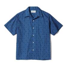 SUGAR CANE Lot No. SC39511 / FICTION ROMANCE 3.5oz. INDIGO PRINT OPEN SHIRT画像