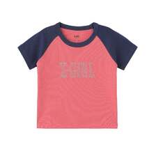 X-girl RHINESTONE ROMAN TYPE LOGO RAGLAN S/S BABY TEE 105252011029画像