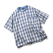 gym master オンブレチェックビッグTEE G533746画像