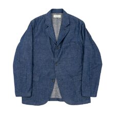 Workers Lounge Jacket 8 oz GR Back Denim画像
