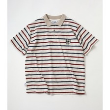 gym master ブルドッグ刺繍ボーダーポロシャツ G521742画像