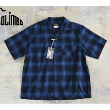 COLIMBO HUNTING GOODS MODEST OPEN COLLAR SHIRT / Indigo Ombre Check ZZ-0308画像