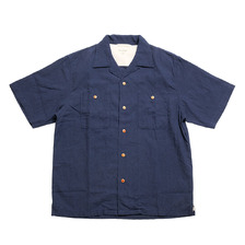 BURGUS PLUS Open Collar Cotton Linen Shirt Short Sleeve BP25502画像