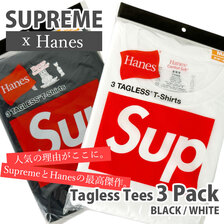 Supreme &times; Hanes Tagless Tees (3 Pack)画像
