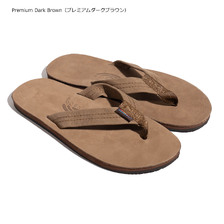 RAINBOW SANDALS Single Layer Premier Leather Dark Brown 301ALTS画像