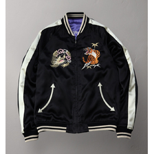 THE FLAT HEAD SOUVENIR JACKET - TIGER & JAPAN MAP FN-OJ-SV004画像
