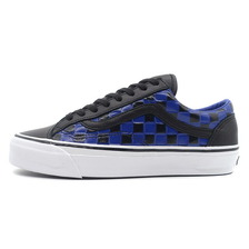 VANS OTW OLD SKOOL 36 VIBRAM LEATHER CHECK BLACK/TRUE BLUE VN000D2GBTE画像