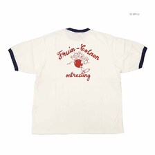 BARNS SLUB COTTON RINGER S/S PRINT T-SHIRT - BOWL - BR-25234画像