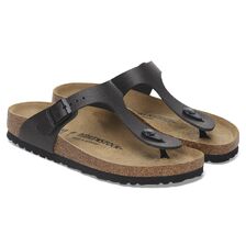 BIRKENSTOCK GIZEH NATURAL LEATHER (REGULAR) BLACK 1029231画像