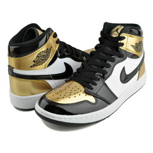 NIKE AIR JORDAN 1 HIGH GOLF blk/metallic gold-wht DQ0660-002画像