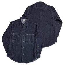 FREEWHEELERS &ldquo;Blystone&rdquo; MECHANIC SHIRT Vintage Style 8oz Indigo Denim 2523002画像