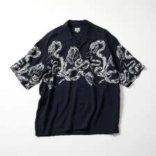 GOLD &ldquo;MONOTONE RATTLE SNAKE&rdquo; OPEN SHIRT GL39440画像