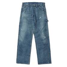 SUGAR CANE Lot No. SC42549 / 11oz. BLUE DENIM WORK PANTS AGED MODEL画像