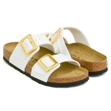 BIRKENSTOCK SYDNEY CUSHION BUCKLE (NARROW) WHITE / BIRKO-FLOR PATENT 1029438画像