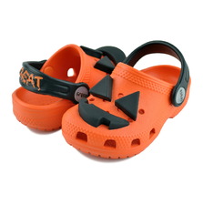 crocs CLASSIC JACK O LANTERN LIGHTS CLOG TODDLER ORANGE 211686-810画像