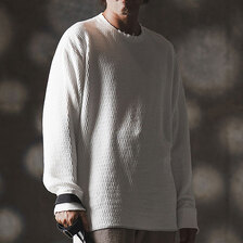 GLIMCLAP Jacquard texture cut sew -Distressed for a vintage look- 19-012-GLA-CF画像