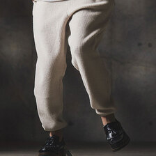 GLIMCLAP Relax & Slim-fit joggers-Soft brushed waffle fabric- 19-014-GLA-CF画像
